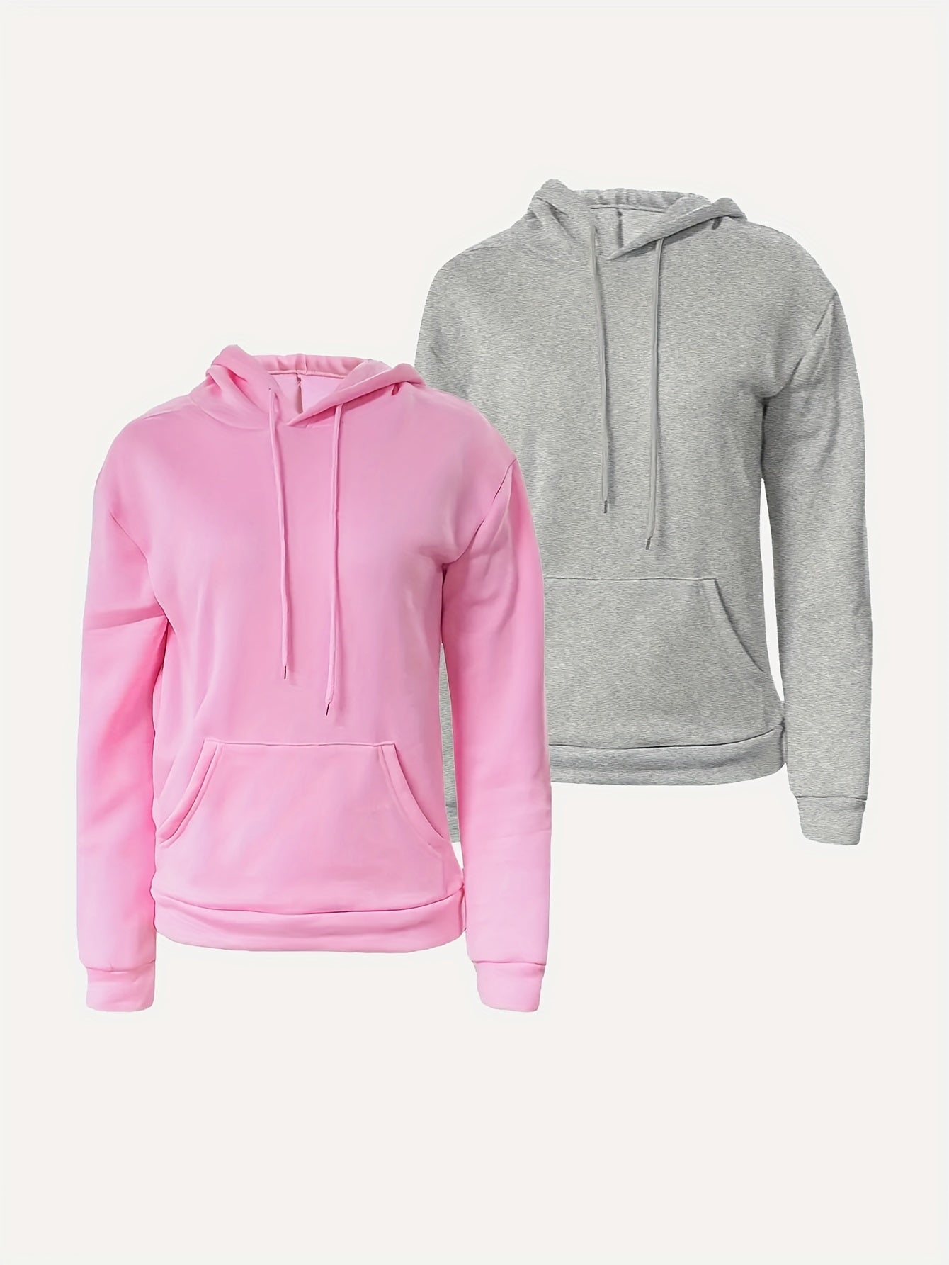 Lot de 2 Hoodies à Cordon de Serrage