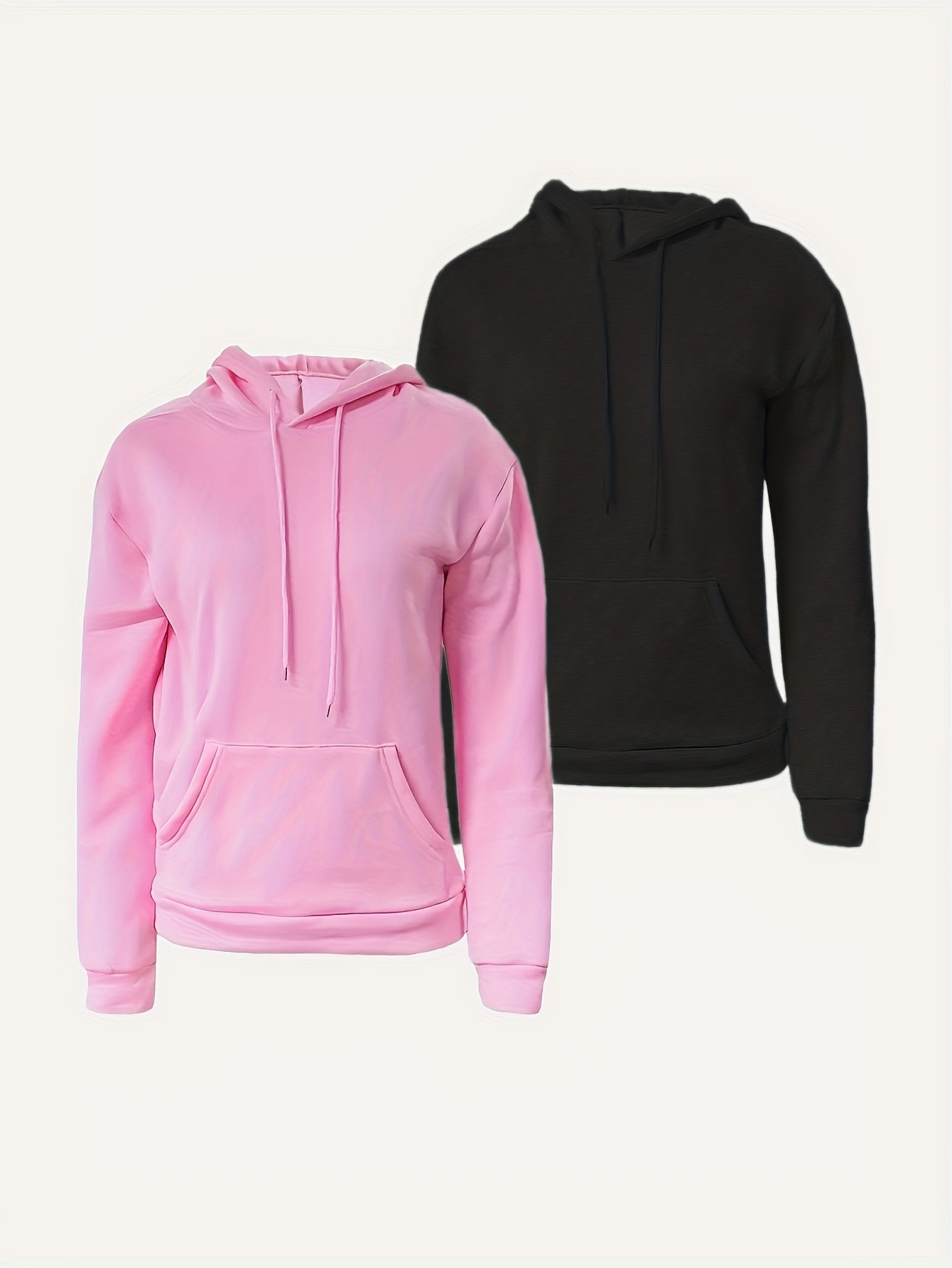 Lot de 2 Hoodies à Cordon de Serrage